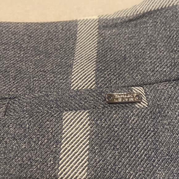 TAHARI ARTHUR S. LEVINE Size 8 Lined Window Pane Pencil Skirt Gray & White - Picture 2 of 10
